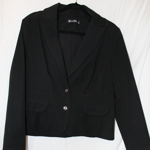 New York & Co (7th Avenue Design)  Mid-Length Blazer - Black - Size 16 - Picture 1 of 3